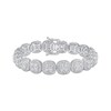 Thumbnail Image 1 of Previously Owned KAY Lab-Grown Diamonds Cushion Link Bracelet 10 ct tw 10K White Gold 7.25"