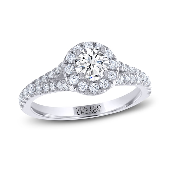 Previously Owned THE LEO Legacy Lab-Grown Diamond Engagement Ring -/8 ct tw 14K White Gold