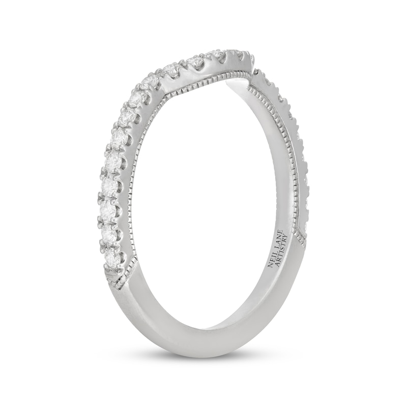 Main Image 9 of Previously Owned Neil Lane Artistry Lab-Grown Diamond Contour Wedding Band 1/3 ct tw 14K White Gold