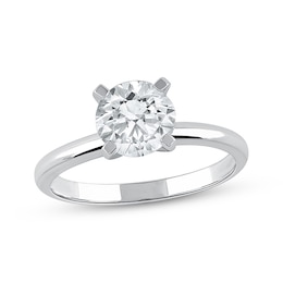 Previously Owned Lab-Grown Diamonds by KAY Round-Cut Solitaire Engagement Ring 1-1/4 ct tw 14K White Gold (I/SI2)