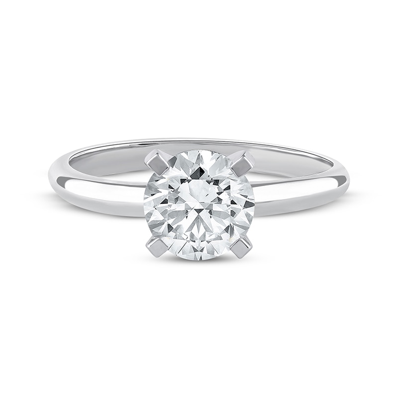 Main Image 3 of Previously Owned Lab-Grown Diamonds by KAY Round-Cut Solitaire Engagement Ring 1-1/4 ct tw 14K White Gold (I/SI2)