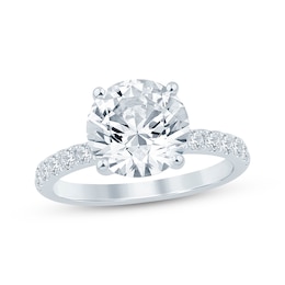 Previously Owned Lab-Grown Diamonds Round-Cut Engagement Ring 3-1/3 ct tw 14K White Gold