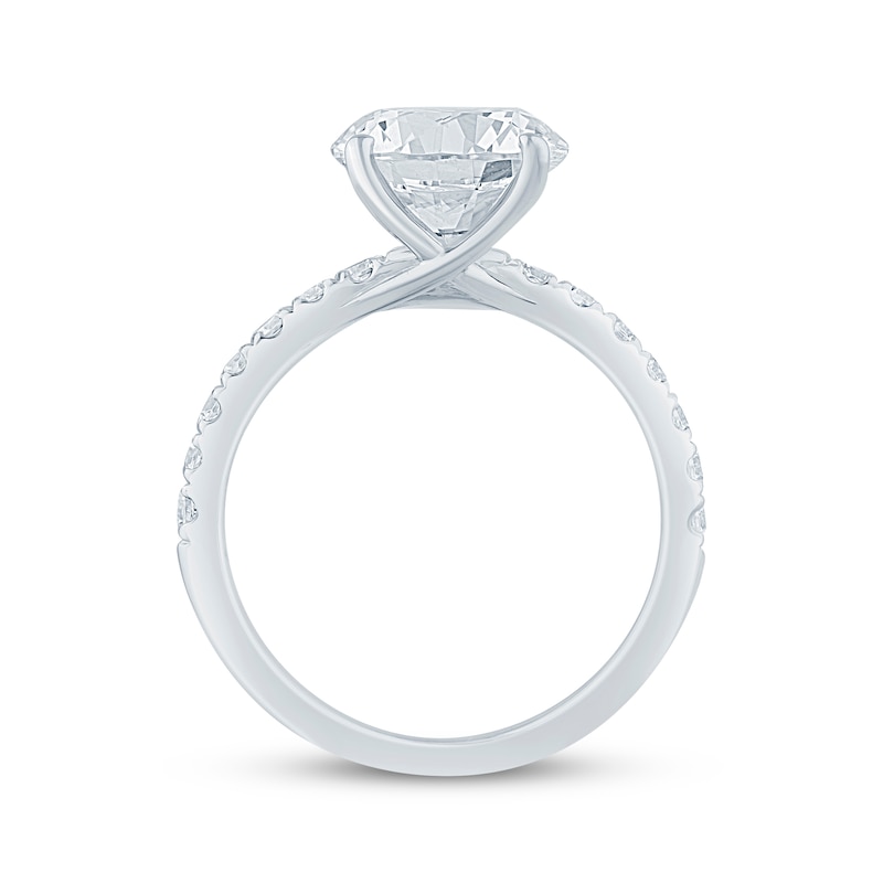 Main Image 3 of Previously Owned Lab-Grown Diamonds Round-Cut Engagement Ring 3-1/3 ct tw 14K White Gold