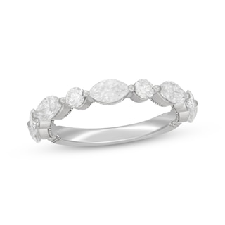 Previously Owned Neil Lane Artistry Marquise & Round-Cut Lab-Grown Diamond Anniversary Band 1-1/2 ct tw 14K White Gold