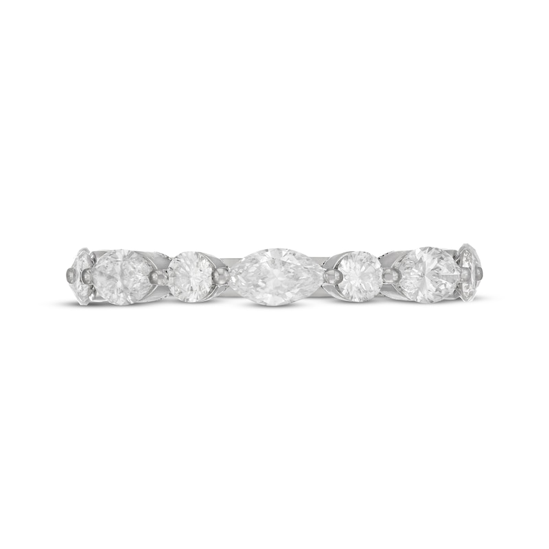Main Image 3 of Previously Owned Neil Lane Artistry Marquise & Round-Cut Lab-Grown Diamond Anniversary Band 1-1/2 ct tw 14K White Gold