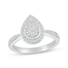 Thumbnail Image 1 of Previously Owned Lab-Created Diamonds by KAY Pear Frame Fashion Ring 1/3 ct tw 10K White Gold