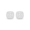 Thumbnail Image 2 of Previously Owned KAY Lab-Grown Diamonds Composite Cushion-Frame Stud Earrings 2 ct tw 10K White Gold