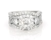Thumbnail Image 1 of Previously Owned Neil Lane Cushion-Cut Diamond Halo Bridal Set 1-7/8 ct tw 14K White Gold Size 6.25