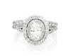 Thumbnail Image 1 of Previously Owned Neil Lane Oval-Cut Diamond Double Halo Bridal Set 1-1/2 ct tw 14K White Gold Size 4