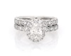 Thumbnail Image 1 of Previously Owned Neil Lane Oval-Cut Diamond Halo Bridal Set 1-1/3 ct tw 14K White Gold Size 3.75