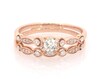 Thumbnail Image 1 of Previously Owned Round-Cut Diamond Bridal Set 1/2 ct tw 14K Rose Gold Size 10