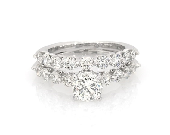 Previously Owned Round-Cut Diamond Bridal Set 2-1/2 ct tw 14K White Gold Size 6.5