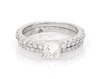 Thumbnail Image 1 of Previously Owned THE LEO Diamond Princess-Cut Bridal Set 7/8 ct tw 14K White Gold Size 3.75