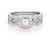 Thumbnail Image 1 of Previously Owned Neil Lane Princess-Cut Diamond Bridal Set 7/8 ct tw 14K White Gold Size 6.5