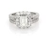 Thumbnail Image 1 of Previously Owned Neil Lane Emerald-Cut Diamond Halo Bridal Set 2-1/6 ct tw 14K White Gold Size 3.5