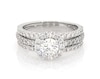 Thumbnail Image 1 of Previously Owned Round-Cut Diamond Halo Bridal Set 1-1/4 ct tw 14K White Gold Size 5.75
