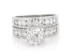 Thumbnail Image 1 of Previously Owned Round-Cut Diamond Halo Bridal Set 1-7/8 ct tw 14K White Gold Size 8