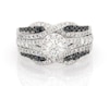 Thumbnail Image 1 of Previously Owned Round-Cut White & Black Diamond Bridal Set 1 ct tw 14K White Gold Size 6