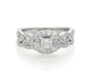 Thumbnail Image 1 of Previously Owned Neil Lane Princess-Cut Diamond Halo Bridal Set 7/8 ct tw 14K White Gold Size 6