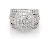 Thumbnail Image 1 of Previously Owned Fancy-Cut Diamond Bridal Set 1-7/8 ct tw 14K White Gold Size 6.75