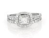 Thumbnail Image 1 of Previously Owned Neil Lane Princess-Cut Diamond Double Halo Bridal Set 1 ct tw 14K White Gold Size 6.5
