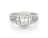 Thumbnail Image 1 of Previously Owned Neil Lane Oval-Cut Diamond Halo Bridal Set 1-7/8 ct tw 14K White Gold Size 4.75