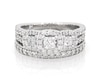 Thumbnail Image 1 of Previously Owned THE LEO Diamond Princess-Cut Three-Stone Bridal Set 1-1/5 ct tw 14K White Gold Size 5.75