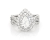 Thumbnail Image 1 of Previously Owned Neil Lane Pear-Shaped Diamond Double Halo Engagement Ring 1-7/8 ct tw 14K White Gold Size 4.5
