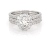Thumbnail Image 1 of Previously Owned Neil Lane Oval-Cut Diamond Halo Bridal Set 2-3/8 ct tw 14K White Gold Size 10
