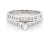 Thumbnail Image 1 of Previously Owned Princess-Cut Diamond Bridal Set 7/8 ct tw 14K White Gold Size 7