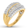 Thumbnail Image 3 of Previously Owned Diamond Ring 1 ct tw Round & Baguette 10K Yellow Gold