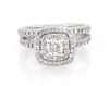 Thumbnail Image 1 of Previously Owned Neil Lane Cushion-Cut Diamond Double Halo Bridal Set 1-1/3 ct tw 14K White Gold Size 6.75