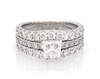 Thumbnail Image 1 of Previously Owned Princess-Cut Diamond Bridal Set 2-5/8 ct tw 14K White Gold Size 7