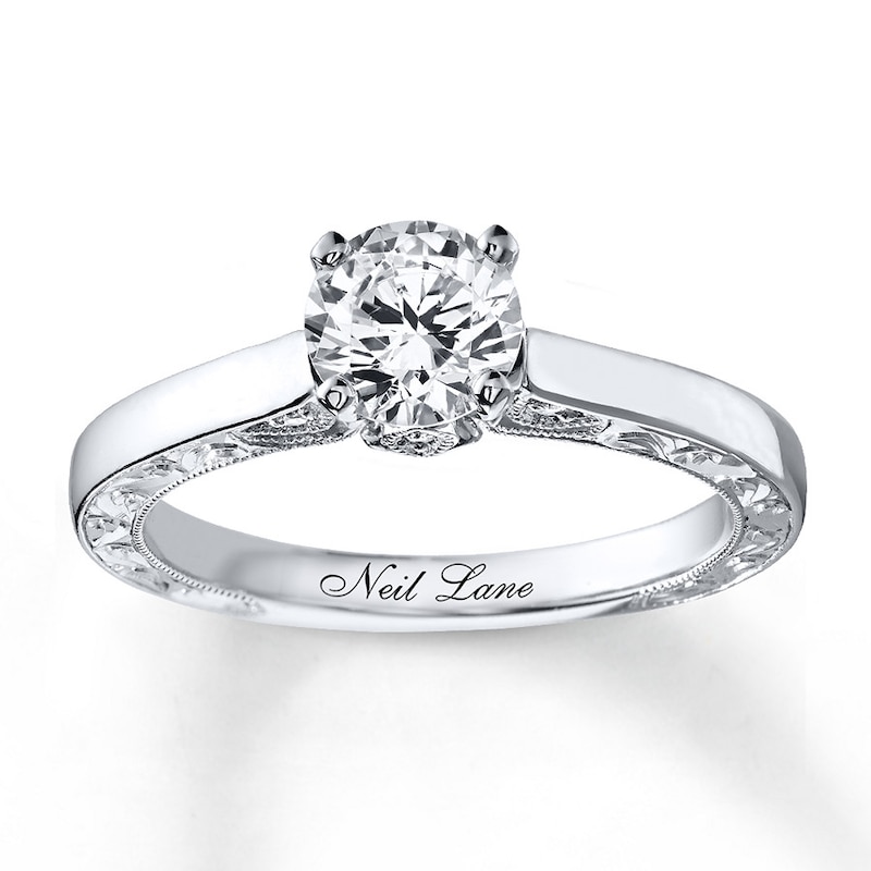 Main Image 1 of Previously Owned Neil Lane Engagement Ring 1 ct tw Diamonds 14K White Gold