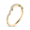 Thumbnail Image 2 of Previously Owned Diamond Contoured Wedding Band 1/8 ct tw 14K Yellow Gold