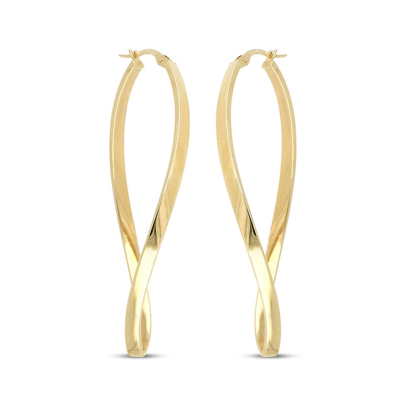 Main Image 2 of Previously Owned Twist Hoop Earrings 14K Yellow Gold 25mm