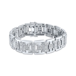 Previously Owned Men's Diamond I-Link Bracelet 3/4 ct tw Sterling Silver 8.5"