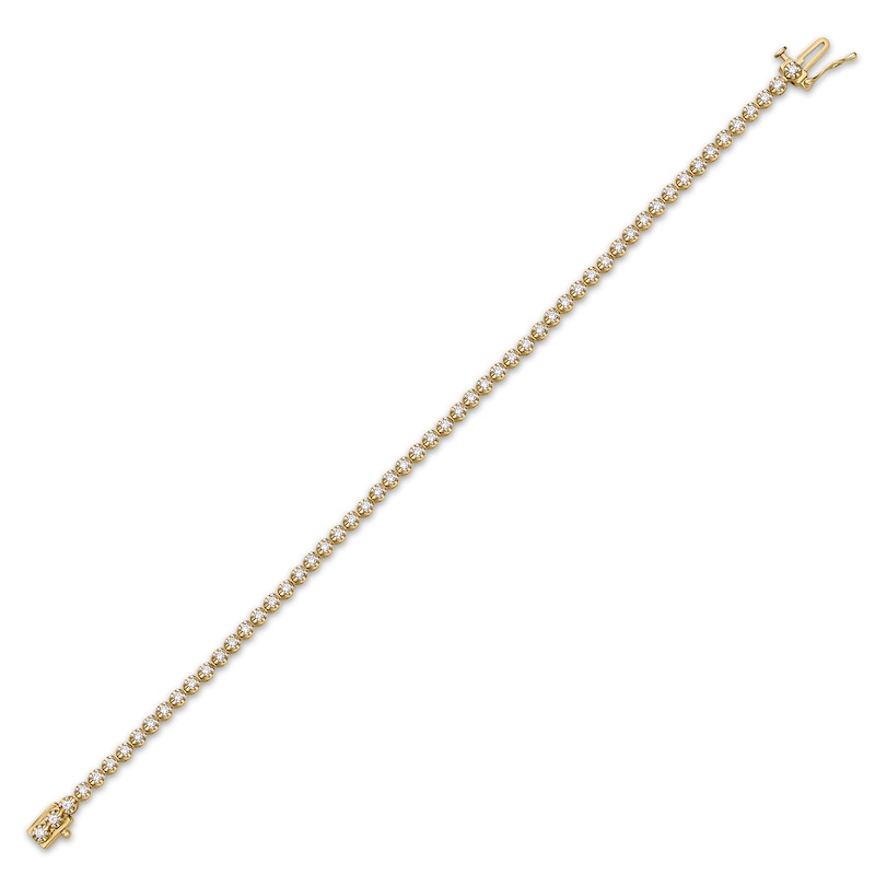 Main Image 2 of Previously Owned Diamond Tennis Bracelet 1 ct tw Round-cut 10K Yellow Gold 7"