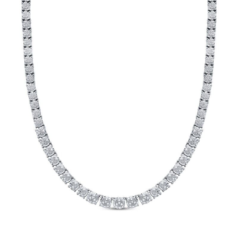 Main Image 1 of Previously Owned Diamond Tennis Necklace 1/2 ct tw Sterling Silver