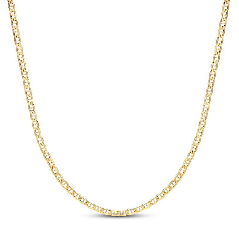 Main Image 1 of Previously Owned Mariner Link Necklace Hollow 14K Yellow Gold 24&quot;