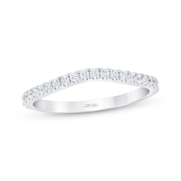 Previously Owned THE LEO First Light Diamond Chevron Wedding Band 1/4 ct tw 14K White Gold