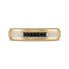 Thumbnail Image 3 of Previously Owned Men's Black & White Diamond Wedding Band 1/6 ct tw 10K Yellow Gold