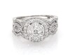 Thumbnail Image 1 of Previously Owned Round-Cut Diamond Double Halo Bridal Set 1-1/4 ct tw 14K White Gold Size 7.25