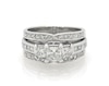 Thumbnail Image 1 of Previously Owned Princess-Cut Diamond Three-Stone Bridal Set 1-3/4 ct tw 14K White Gold Size 7