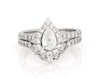 Thumbnail Image 1 of Previously Owned Neil Lane Pear-Shaped Diamond Halo Bridal Set 1-1/2 ct tw 14K White Gold Size 5.25