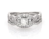 Thumbnail Image 1 of Previously Owned Neil Lane Princess-Cut Diamond Halo Bridal Set 1-1/8 ct tw 14K White Gold Size 8.5