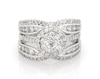 Thumbnail Image 1 of Previously Owned Round-Cut Diamond Double Halo Bridal Set 1-5/8 ct tw 14K White Gold Size 8