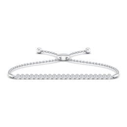 Previously Owned Diamond Bolo Bracelet 2 ct tw Round-cut 14K White Gold