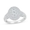 Thumbnail Image 3 of Previously Owned Multi-Diamond Center Oval Frame Bridal Set 1-1/4 ct tw 10K White Gold