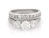 Thumbnail Image 1 of Previously Owned Round-Cut Diamond Three-Stone Bridal Set 1-7/8 ct tw 14K White Gold Size 5